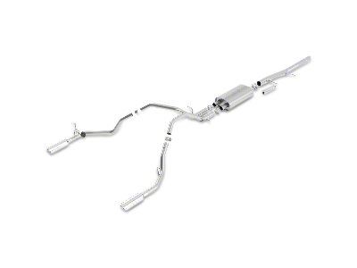 Borla S-Type Dual Exhaust System with Polished Tips; Rear Exit (09-13 5.3L Sierra 1500)