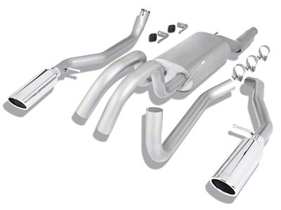 Borla Touring Dual Exhaust System with Polished Tips; Rear Exit (09-10 5.4L F-150, Excluding Raptor)