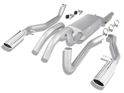 Borla S-Type Dual Exhaust System with Polished Tips; Rear Exit (11-14 3.5L EcoBoost F-150)