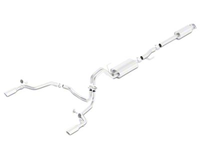 Borla S-Type Dual Exhaust System with Polished Tips; Rear Exit (15-20 2.7L EcoBoost F-150)