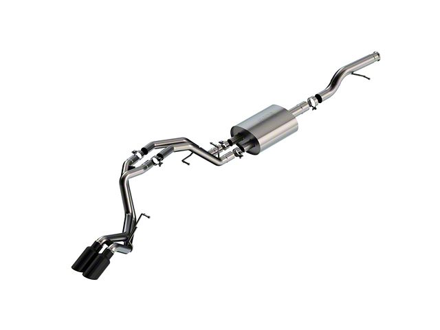Borla S-Type Dual Exhaust System with Black Chrome Tips; Rear Exit (21-24 5.3L Tahoe)