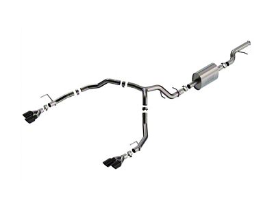 Borla S-Type Dual Exhaust System with Black Chrome Tips; Rear Exit (21-24 5.3L Tahoe Premier)