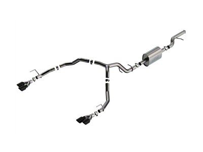 Borla S-Type Dual Exhaust System with Black Chrome Tips; Rear Exit (21-25 5.3L Tahoe Premier)
