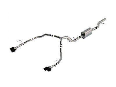 Borla S-Type Dual Exhaust System with Black Chrome Tips; Rear Exit (21-24 6.2L Tahoe)
