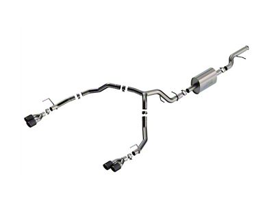 Borla S-Type Dual Exhaust System with Carbon Fiber Tips; Rear Exit (21-25 5.3L Tahoe Premier)