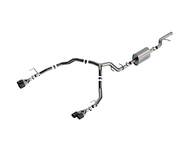 Borla S-Type Dual Exhaust System with Carbon Fiber Tips; Rear Exit (21-24 5.3L Tahoe Premier)