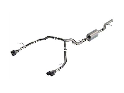 Borla S-Type Dual Exhaust System with Carbon Fiber Tips; Rear Exit (21-24 6.2L Tahoe)