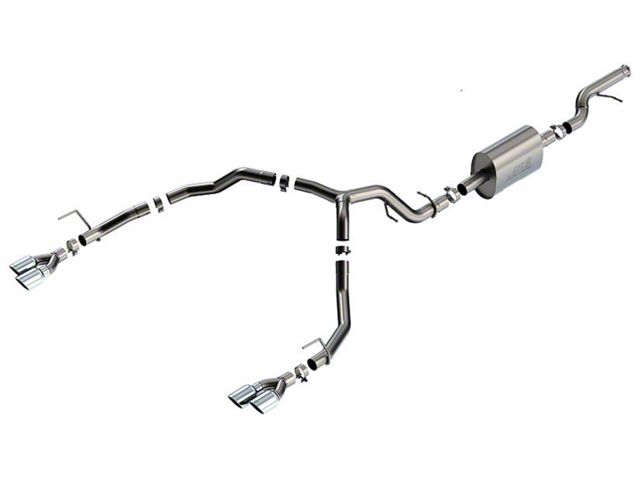 Borla S-Type Dual Exhaust System with Chrome Tips; Rear Exit (21-24 5.3L Tahoe Premier)