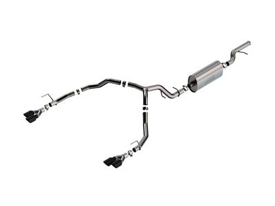Borla Touring Dual Exhaust System with Black Chrome Tips; Rear Exit (21-24 5.3L Tahoe Premier)