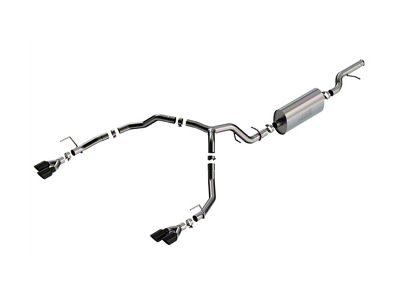 Borla Touring Dual Exhaust System with Black Chrome Tips; Rear Exit (21-25 5.3L Tahoe Premier)