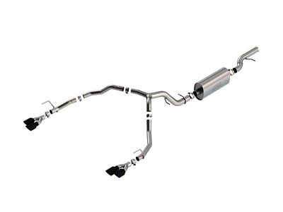 Borla Touring Dual Exhaust System with Black Chrome Tips; Rear Exit (21-25 6.2L Tahoe)