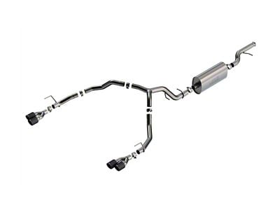 Borla Touring Dual Exhaust System with Carbon Fiber Tips; Rear Exit (21-24 5.3L Tahoe Premier)