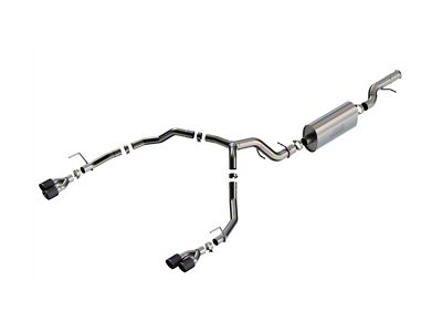 Borla Touring Dual Exhaust System with Carbon Fiber Tips; Rear Exit (21-25 6.2L Tahoe)