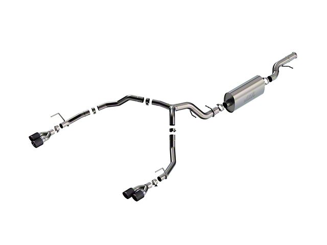 Borla Touring Dual Exhaust System with Carbon Fiber Tips; Rear Exit (21-24 6.2L Tahoe)
