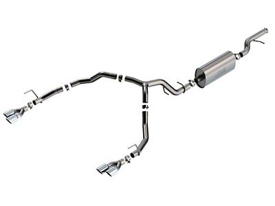 Borla Touring Dual Exhaust System with Chrome Tips; Rear Exit (21-24 5.3L Tahoe Premier)