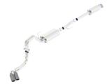 Borla Touring Dual Exhaust System with Black Chrome Tips; Same Side Exit (15-20 5.0L F-150)