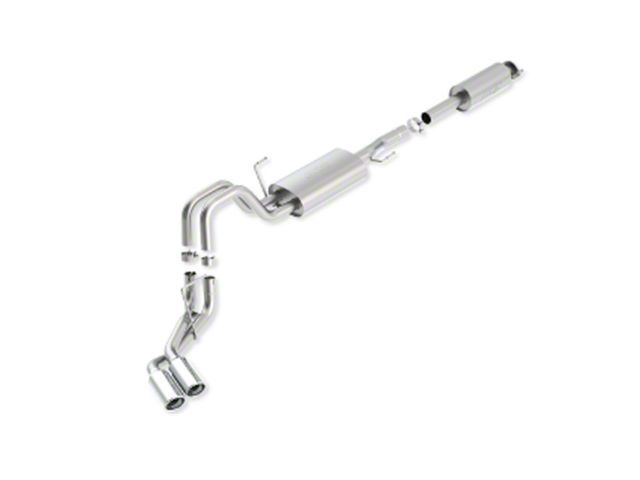 Borla Touring Dual Exhaust System with Polished Tips; Same Side Exit (11-12 F-150 Harley Davidson)