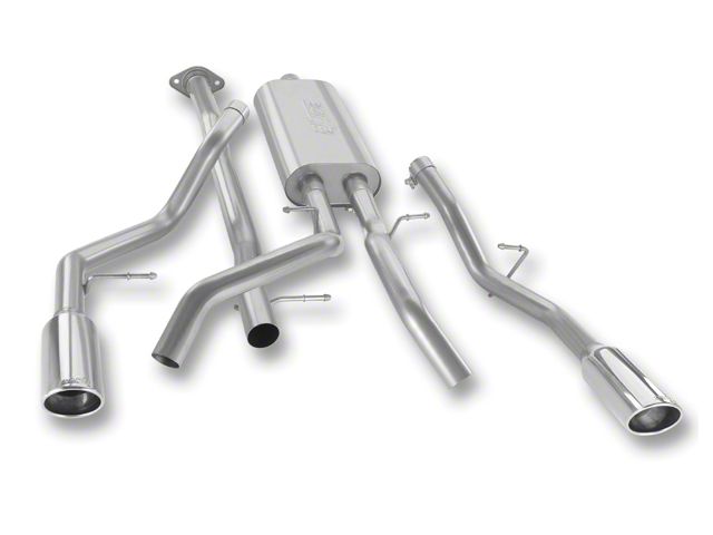 Borla Touring Dual Exhaust System with Polished Tips; Rear Exit (07-09 6.0L Sierra 1500, Excluding Hybrid)