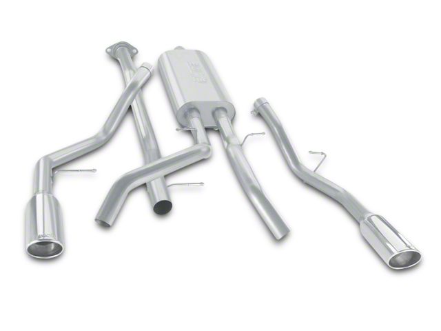 Borla Touring Dual Exhaust System with Polished Tips; Rear Exit (07-13 4.8L Silverado 1500)