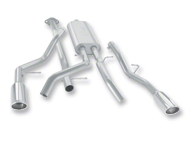 Borla Touring Dual Exhaust System with Polished Tips; Rear Exit (07-13 5.3L Silverado 1500)