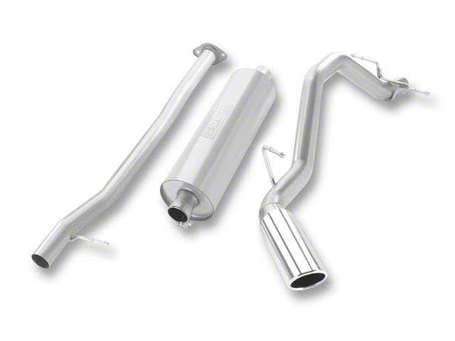Borla Touring Single Exhaust System with Polished Tip; Side Exit (07-13 5.3L Sierra 1500)