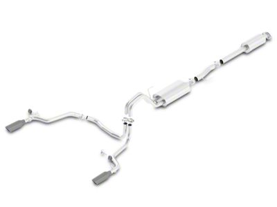 Borla Touring Dual Exhaust System with Black Chrome Tips; Rear Exit (15-20 2.7L EcoBoost F-150)