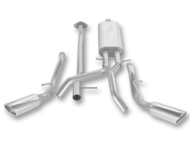 Borla Touring Dual Exhaust System with Polished Tips; Side Exit (07-13 4.8L Sierra 1500)