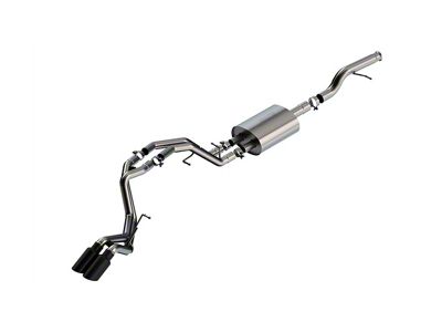 Borla S-Type Dual Exhaust System with Black Chrome Tips; Rear Exit (21-24 5.3L Yukon)