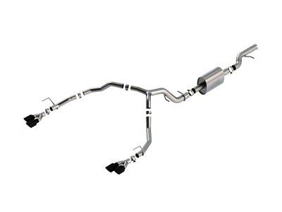 Borla S-Type Dual Exhaust System with Black Chrome Tips; Rear Exit (21-24 6.2L Yukon)