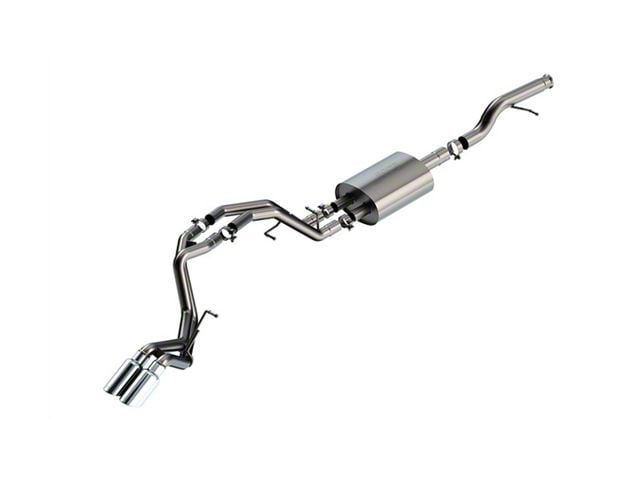 Borla S-Type Dual Exhaust System with Chrome Tips; Rear Exit (21-24 5.3L Yukon)