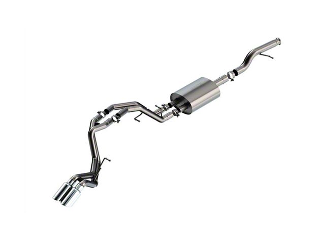 Borla S-Type Dual Exhaust System with Chrome Tips; Rear Exit (21-24 5.3L Yukon)