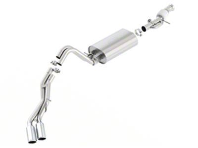 Borla Touring Dual Exhaust System with Chrome Tips; Same Side Exit (15-20 Yukon Denali)