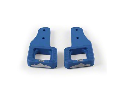 Borne Off-Road Billet Tow Hooks; Micro-Wrinkle Blue (09-25 F-150)