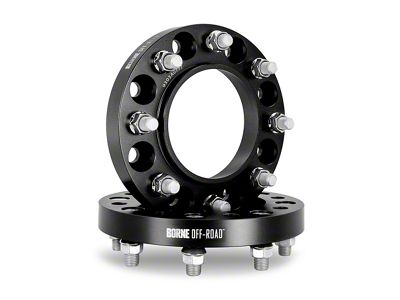 Borne Off-Road 1.25-Inch Wheel Spacers; Black (05-25 F-350 Super Duty)