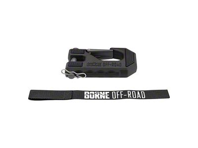 Borne Off-Road Winch Hook with Hand Tether; Red