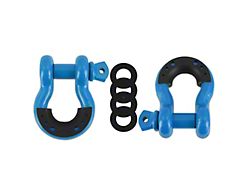 3/4-Inch D-Ring Shackle Set; Blue 