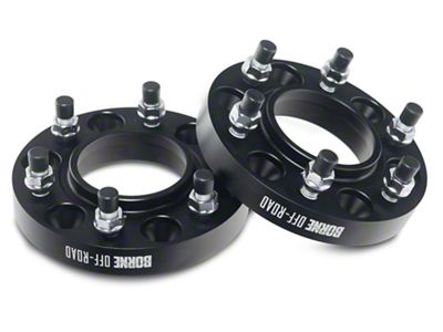 1-Inch Wheel Spacers; Black (19-26 Ranger)