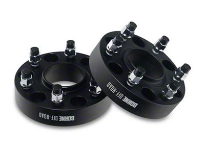 1.50-Inch Wheel Spacers; Black (99-26 Sierra 1500)