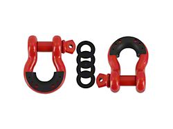 3/4-Inch D-Ring Shackle Set; Red