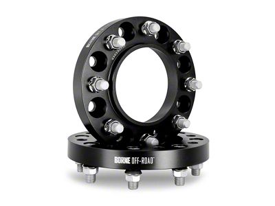 Borne Off-Road 1-Inch Wheel Spacers; Black (11-24 Sierra 2500 HD)