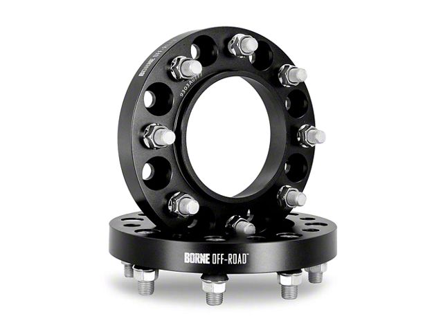 Borne Off-Road 1.25-Inch Wheel Spacers; Black (11-24 Sierra 2500 HD)