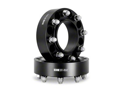 Borne Off-Road 1.75-Inch Wheel Spacers; Black (11-24 Sierra 2500 HD)