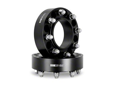 Borne Off-Road 2-Inch Wheel Spacers; Black (07-10 Sierra 2500 HD)