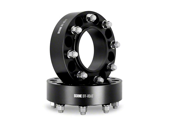 Borne Off-Road 2-Inch Wheel Spacers; Black (07-10 Sierra 2500 HD)