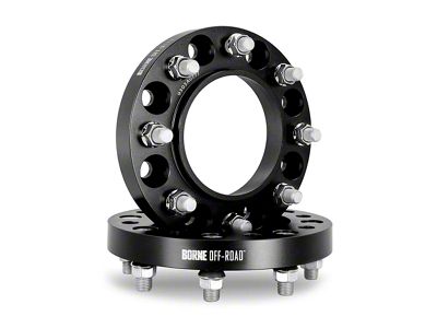 Borne Off-Road 1-Inch Wheel Spacers; Black (11-25 Sierra 3500 HD SRW)