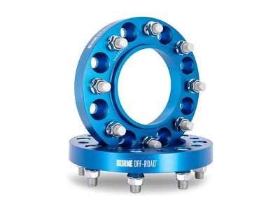 Borne Off-Road 1-Inch Wheel Spacers; Blue (07-10 Sierra 3500 HD SRW)