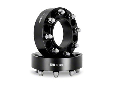 Borne Off-Road 1.75-Inch Wheel Spacers; Black (07-10 Sierra 3500 HD)
