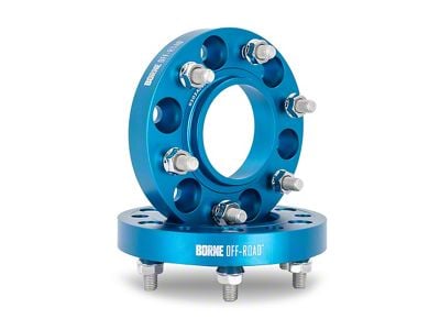 Borne Off-Road 1-Inch Wheel Spacers; Blue (99-24 Silverado 1500)