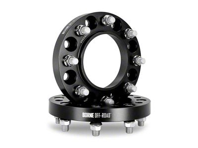 Borne Off-Road 1-Inch Wheel Spacers; Black (07-10 Silverado 2500 HD)