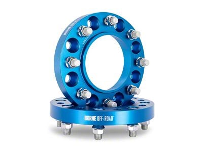 Borne Off-Road 1-Inch Wheel Spacers; Blue (07-10 Silverado 2500 HD)